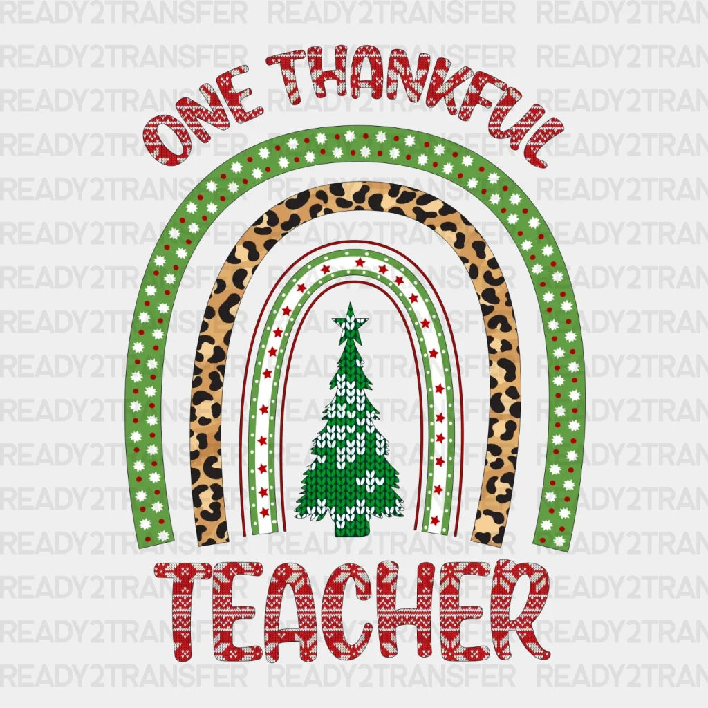 One Thankful Teacher Tree Dtf Transfer