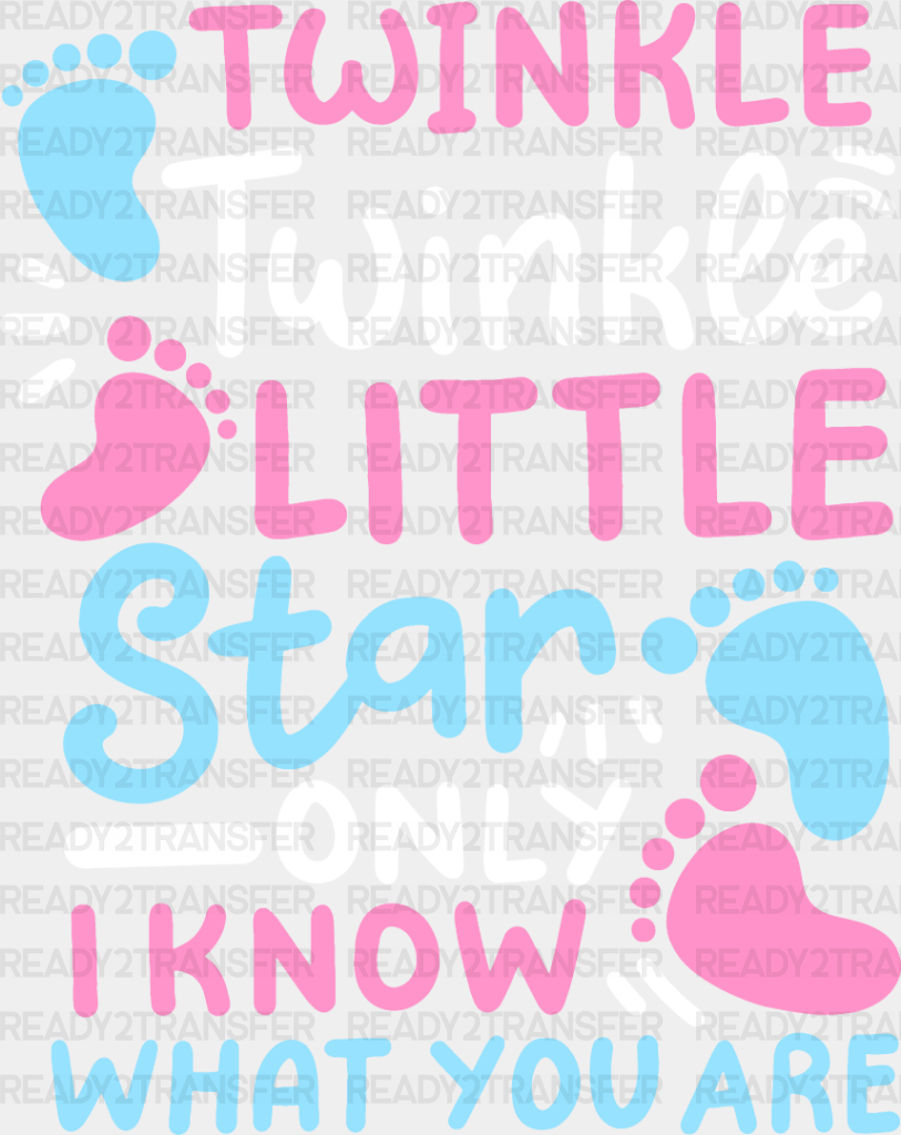 Only I Know What You Are - Gender Reveal Dtf Heat Transfer Adult Unisex S & M (10’’) / Light