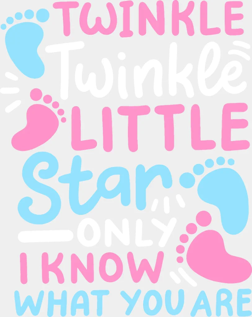 Only I Know What You Are - Gender Reveal Dtf Heat Transfer Adult Unisex S & M (10’’) / Light