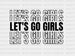 Only Let's Go Girls DTF Transfer ready2transfer Black
