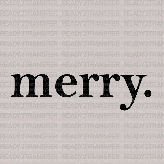 Only Merry DTF Transfer ready2transfer Black