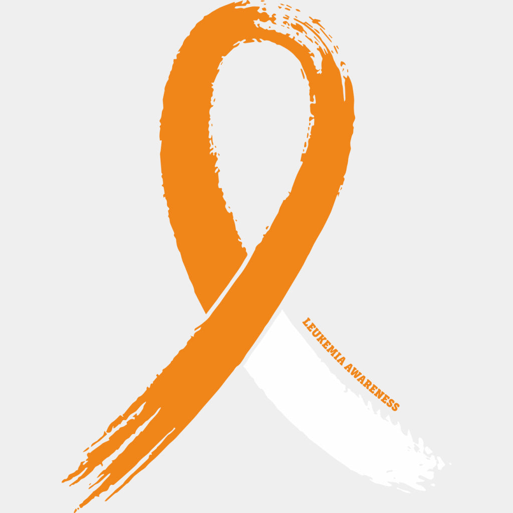 Orange Leukemia Awareness Ribbon - Leukemia DTF Transfers ready2transfer Light Color Design (See Imaging)