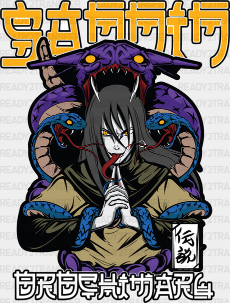 Orochimaru Purple Design - Naruto Iron On Dtf Transfer