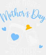 Our First Mother’s Day Together Blue - Mother’s Day DTF Transfer Adult Unisex - S & M (10’’) / Light Color Design (See