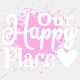 Our Happy Place, Purple Splash - Family DTF Transfers ready2transfer Light Color Design (See Imaging)