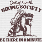 Out Of Breath Hiking Society - Hiking DTF Transfers - Adult Unisex - S & M (10’’) / Dark Color Design (See Imaging)