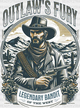 Outlaw’s Fury Legendary Bandit Design - Rodeo Dtf Transfers