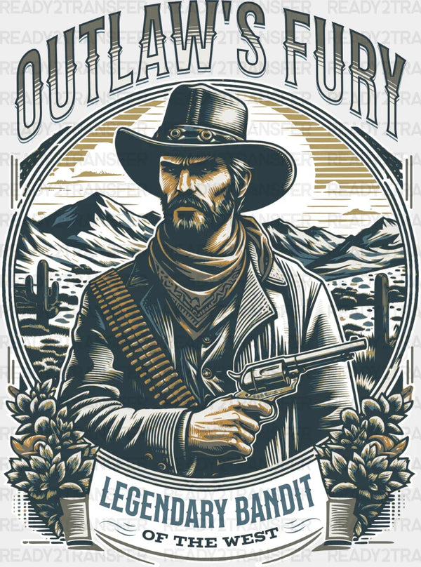 Outlaw's Fury Legendary Bandit Design - Rodeo DTF Transfers