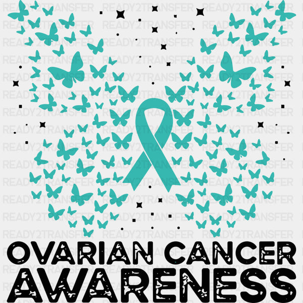 Ovarian Cancer Awareness, Ribbon & Butterflies - Ovarian Cancer DTF Transfers