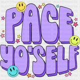 Pace Yo'self Purple - Cardiac Nurse DTF Transfers ready2transfer