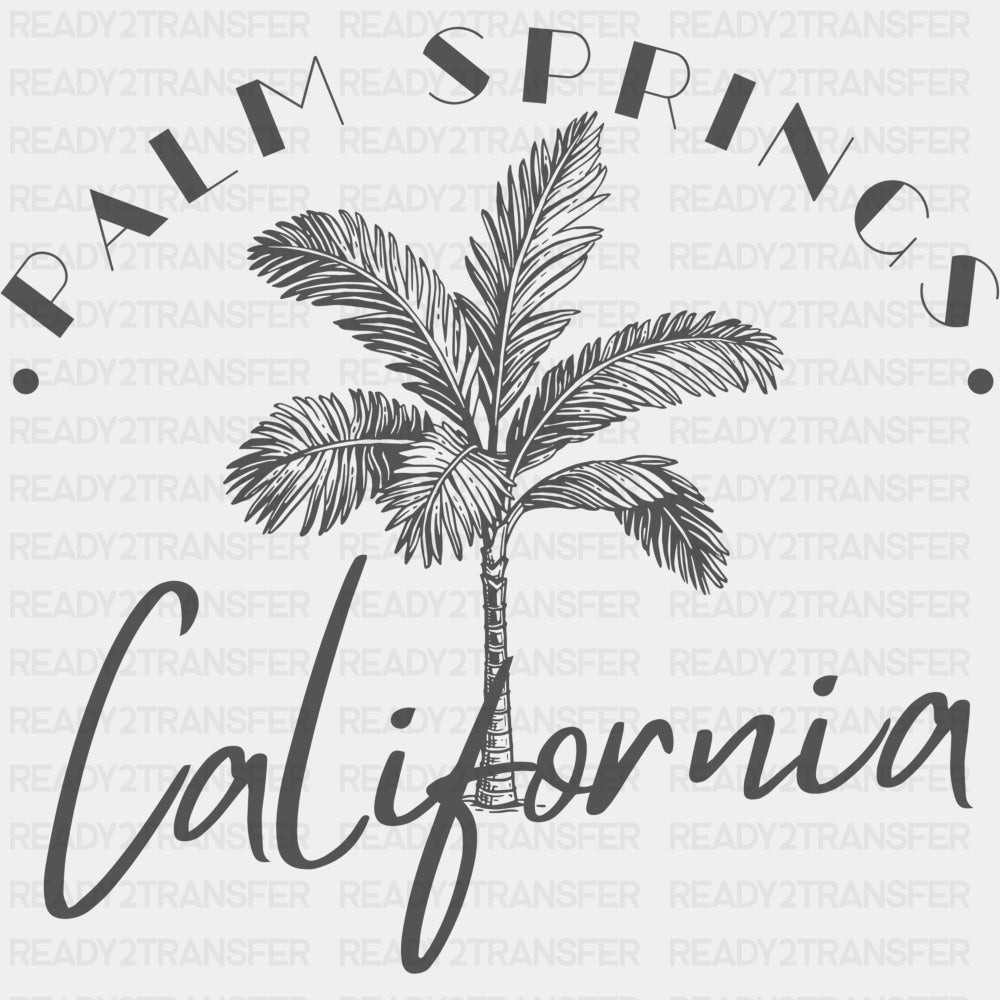 Palm Springs, California - Surfing DTF Transfers ready2transfer Dark Color Design (See Imaging)