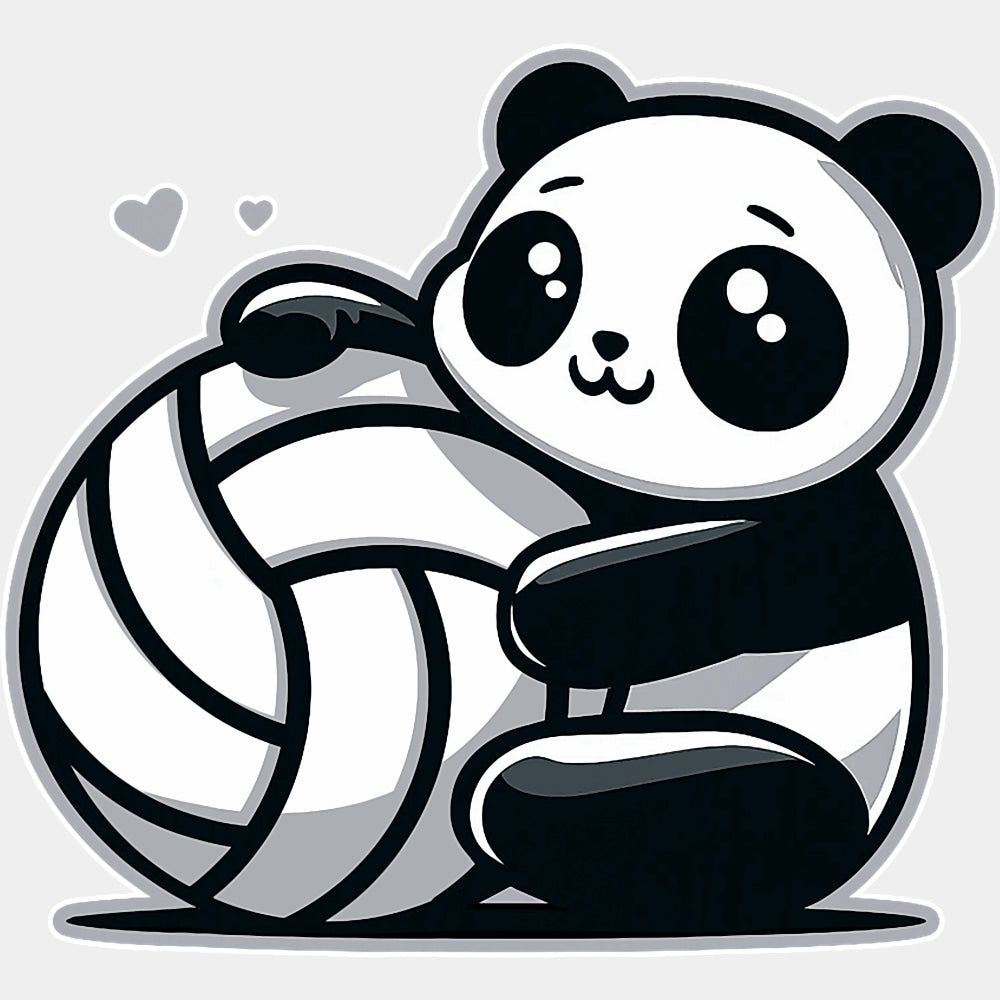 Panda & Volleyball - Volleyball DTF Transfers ready2transfer Light Color Design (See Imaging)