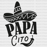 Papa Cito Design Father’s Day Dtf Transfer Adult Unisex - S & M (10’) / Black