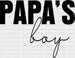 Papa's Boy Father's Day DTF Transfer ready2transfer Black