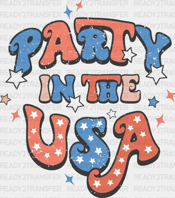 Party In The USA 4th Of July DTF Heat Transfer, Independence Day Design, Fourth Of July DTF