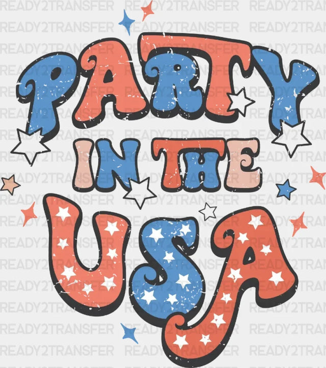 Party In The Usa 4Th Of July Dtf Heat Transfer Independence Day Design Fourth