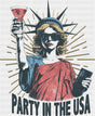 Party In The USA Statue Of Liberty - 4th Of July DTF Transfer ready2transfer Dark Color Design (See Imaging)