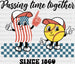 Passing Time Together - Softball DTF Heat Transfer ready2transfer Black