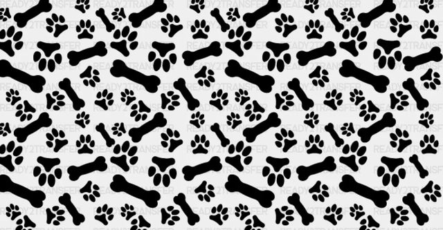 Paws And Bones - Pets Cup Wrap Uv Sticker Permanent Dtf Decal