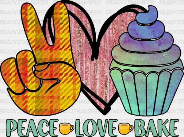 Peace Love Bake DTF Transfer