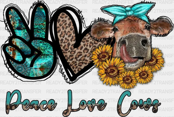 Peace Love Cows DTF Transfer