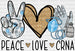 Peace Love CRNA - CRNA DTF Transfers ready2transfer White