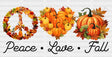 Peace Love Fall - Cup Wrap Uv Sticker Permanent Dtf Decal