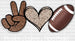 PEACE LOVE FOOTBALL DTF Transfer ready2transfer White