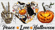 Peace Love Halloween Design Dtf Transfer