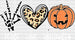 PEACE LOVE HALLOWEEN DTF Transfer ready2transfer White