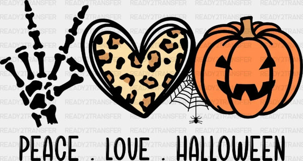PEACE LOVE HALLOWEEN DTF Transfer