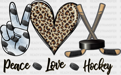 Peace Love Hockey - Dtf Heat Transfer