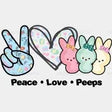 Peace Love Peeps Easter Dtf Heat Transfer Design