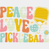Peace Love Pickleball - Dtf Heat Transfer