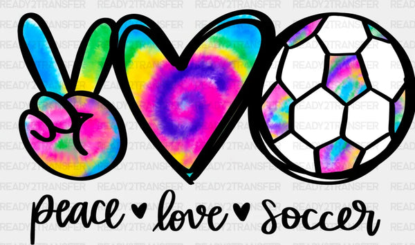 Peace Love Soccer - Soccer DTF Heat Transfer