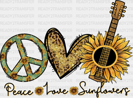 Peace Love Sunflowers Dtf Transfer