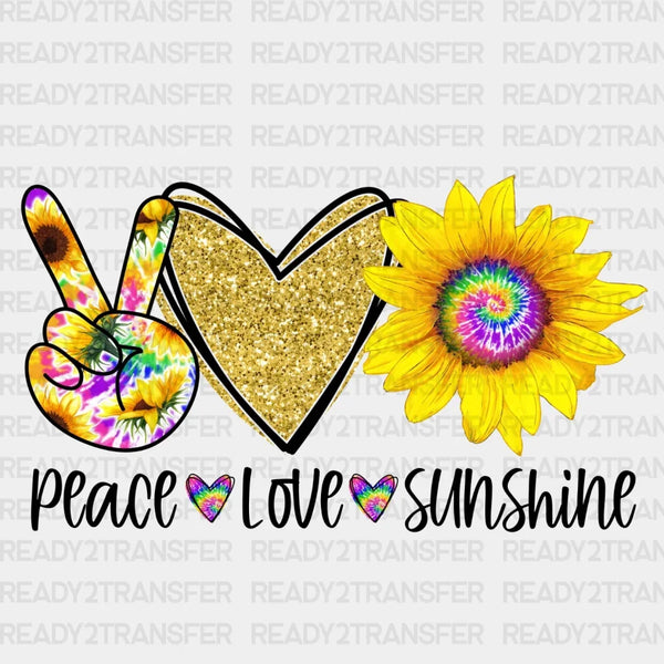 PEACE LOVE SUNSHINE DTF Transfer