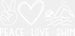Peace Love Swim - Swimming DTF Heat Transfer ready2transfer White