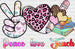Peace Love Teach Design - Teachers DTF heat transfer ready2transfer Black