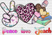Peace Love Teach Design - Teachers DTF heat transfer ready2transfer White