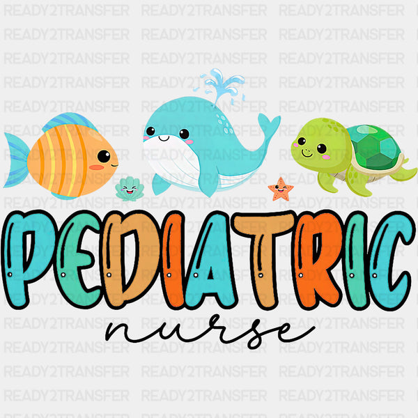 Pediatric Nurse, Fish, Whale & Turtle - Pediatric Nurse DTF Transfers