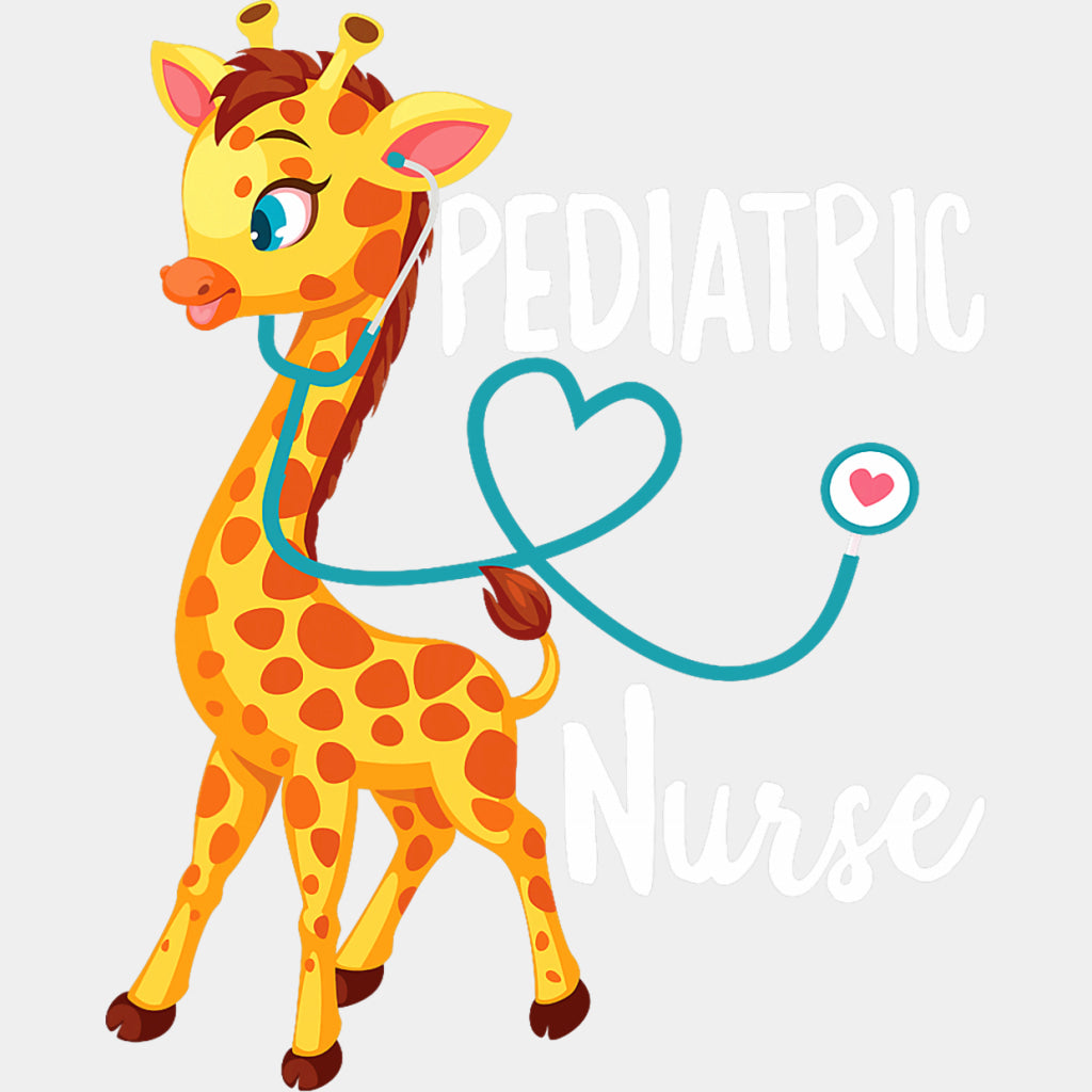 Pediatric Nurse, Giraffe - Pediatric Nurse DTF Transfers ready2transfer Light Color Design (See Imaging)