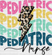 Pediatric Nurse Lightning Design - Pediatric Nurse DTF Transfers ready2transfer Black