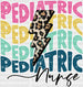 Pediatric Nurse Lightning Design - Pediatric Nurse DTF Transfers ready2transfer White