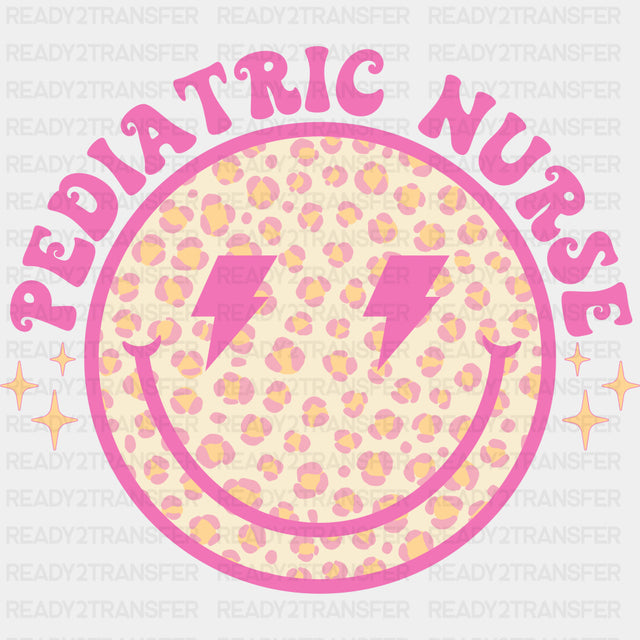Pediatric Nurse, Pink Smiley - Pediatric Nurse DTF Transfers ready2transfer