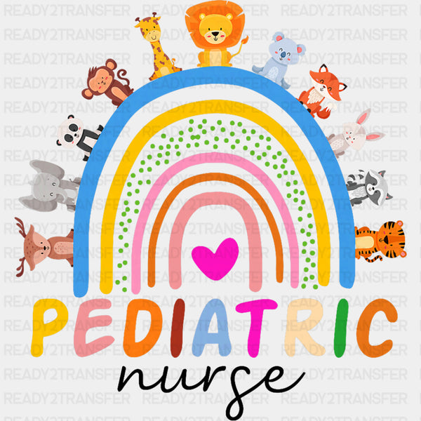 Pediatric Nurse, Rainbow & Animals - Pediatric Nurse DTF Transfers