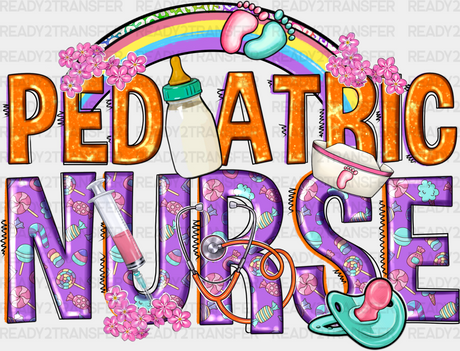 Pediatric Nurse Rainbow Design - Dtf Transfers