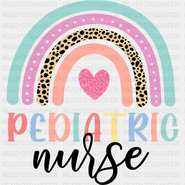 Pediatric Nurse, Rainbow & Heart - Pediatric Nurse DTF Transfers
