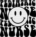 Pediatric Nurse Smiley Design - Pediatric Nurse DTF Transfers ready2transfer Black