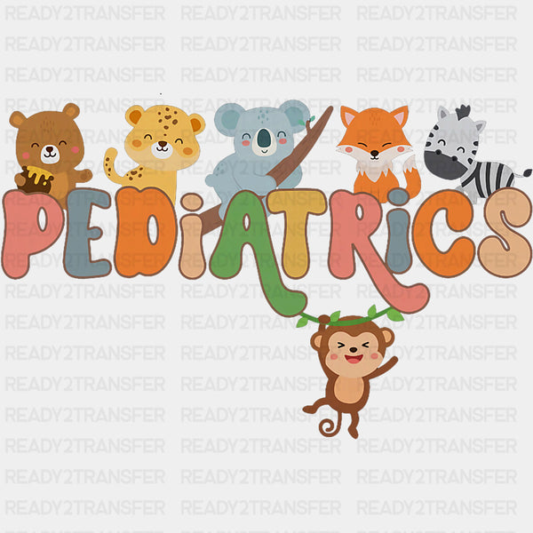 Pediatrics, Animals Design - Pediatric Nurse DTF Transfers